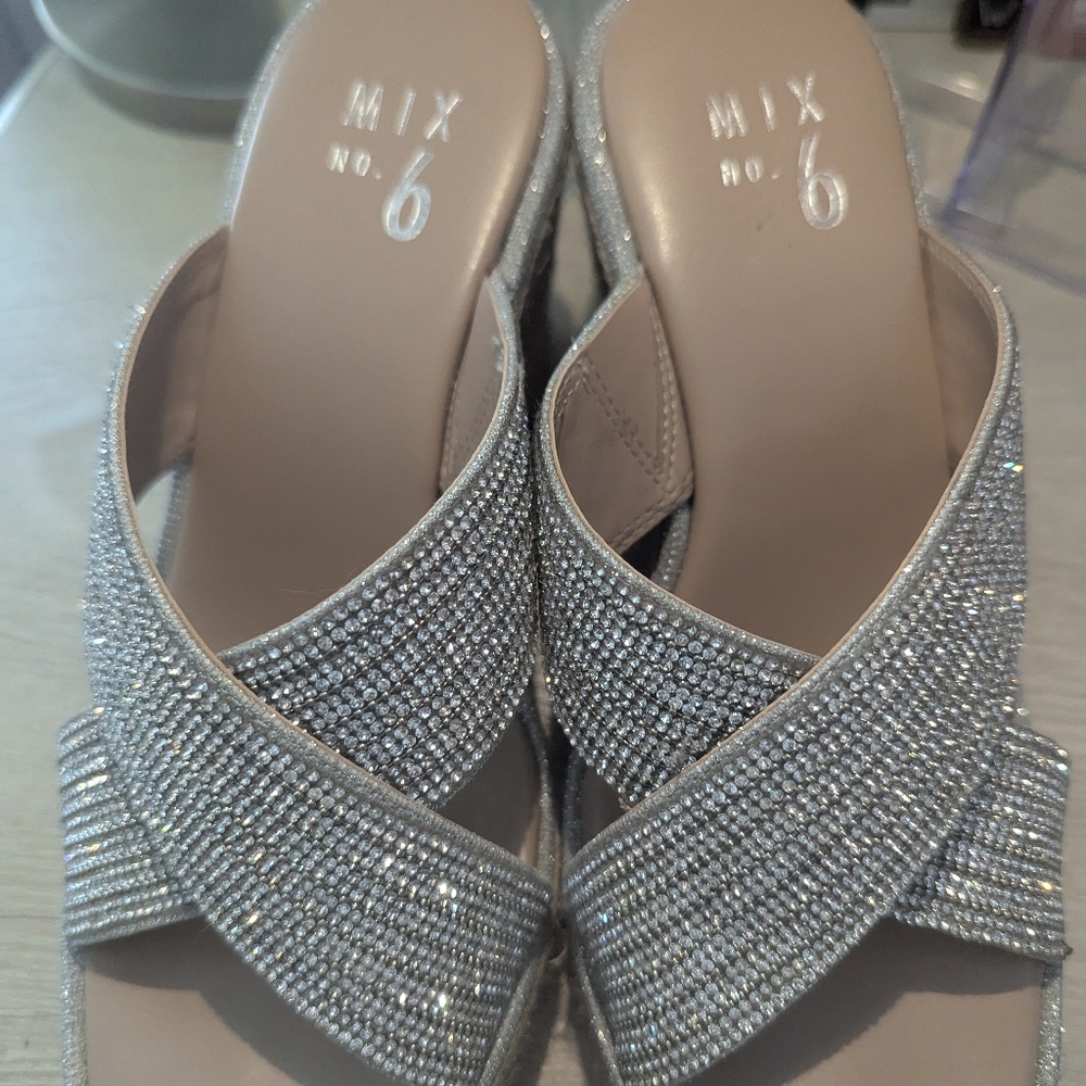 Mix No. 6 Silver Wedge Sandals